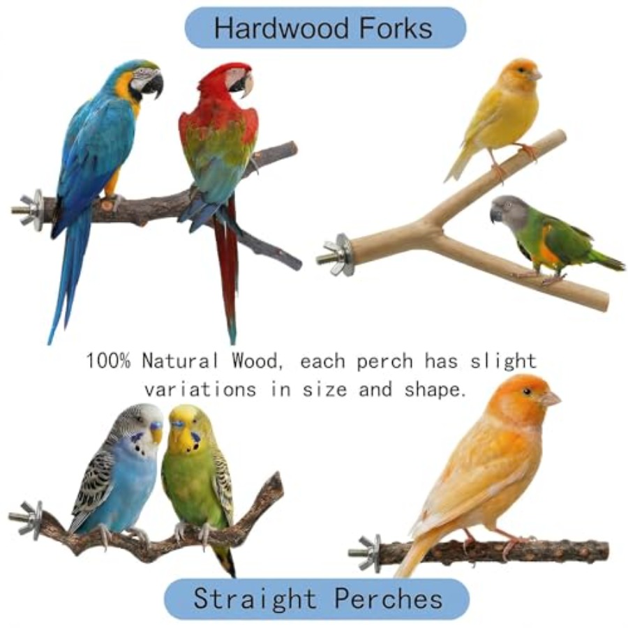 8PCS natural wood bird perches - Health & Wellness Japan ulasan dan harga